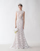 Beautiful Lace Crew Neck Trumpet Wedding Dress GJS2426