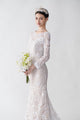 Beautiful Lace Long-Sleeve Mermaid Wedding Dress ZXS2427