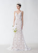 Beautiful Lace Spaghetti Strap Trumpet Wedding Dress ZXS2429