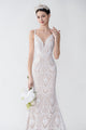 Beautiful Lace Spaghetti Strap Trumpet Wedding Dress ZXS2429