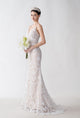 Beautiful Lace Spaghetti Strap Trumpet Wedding Dress ZXS2429