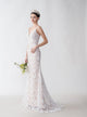 Beautiful Lace Spaghetti Strap Trumpet Wedding Dress ZXS2429