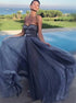 A Line Sweetheart Sleeveless Chiffon Pleats Prom Dress LBQ2841