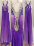 A Line Straps Beadings Pleats Open Back Chiffon Prom Dresses LBQ2865