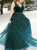 Sweep Train Sleeveless Green Prom Dresses