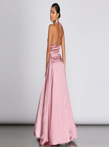 Sweep Train Pink Evening Dresses