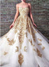 A Line Sweetheart Tulle Appliques Lace Prom Dress LBQ2932