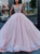 Ball Gown V Neck Purple Prom Dresses with Beadings