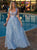 A Line Floor Length Sleeveless Prom Dresses